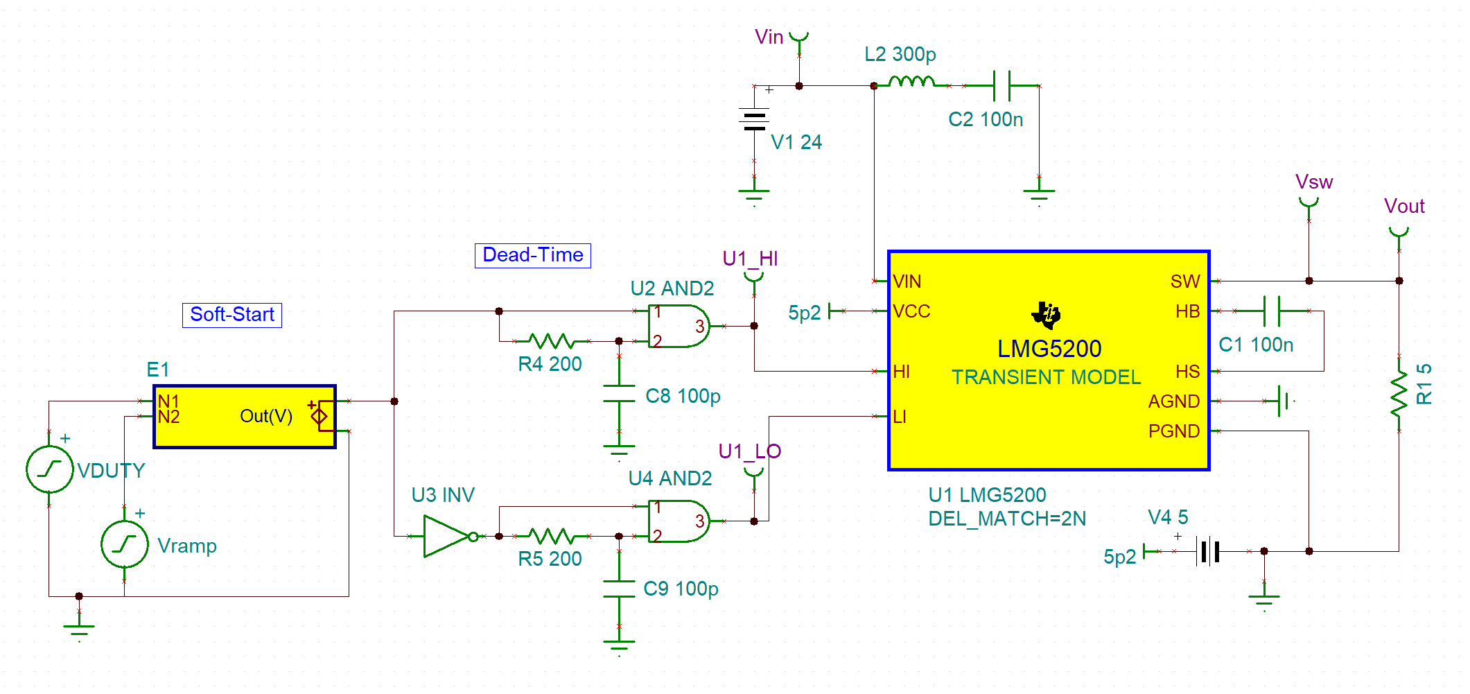 High-fidelity MATLAB/Simulink model of a 3-phase GaN-based power inverter for medical device R&D; featuring high-frequency PWM switching logic